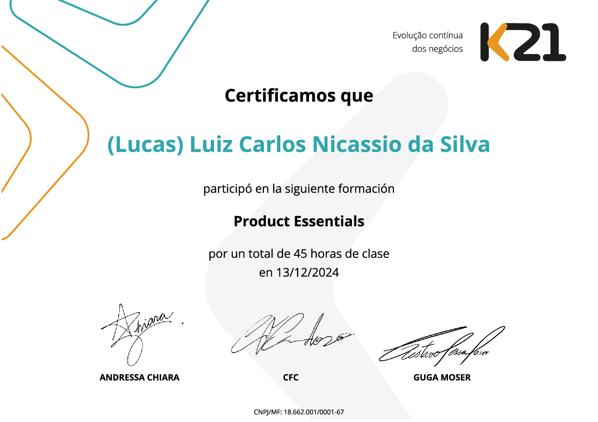 Certificado K21